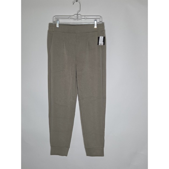 Avia Pants - Avia Womens Scuba Knit Pleat Joggers Grey Fog Pockets Relaxed Fit Size Medium